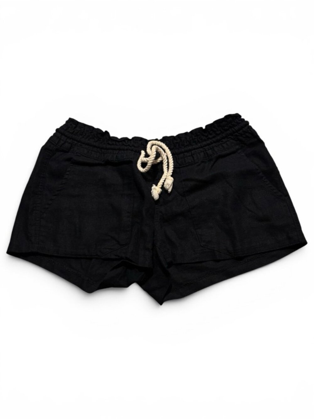 Roxy Black Linen Blend Shorts - Size Small